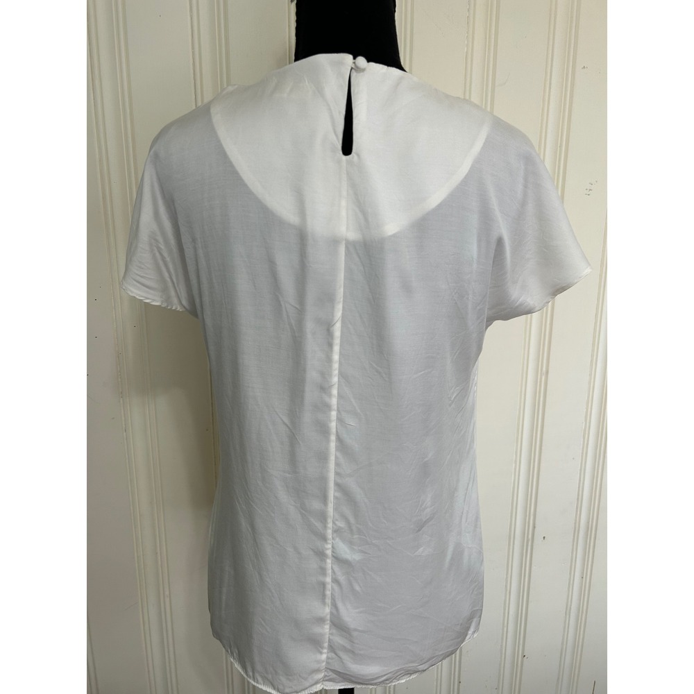 Boden Women Ravello White Silk Blend Elevated Basic Quiet Lux Blouse Top  US 4 - Picture 3 of 8